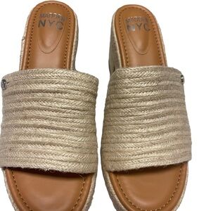 Madden NYC Espadrille Slide on Platform Sz 9M - NWOB